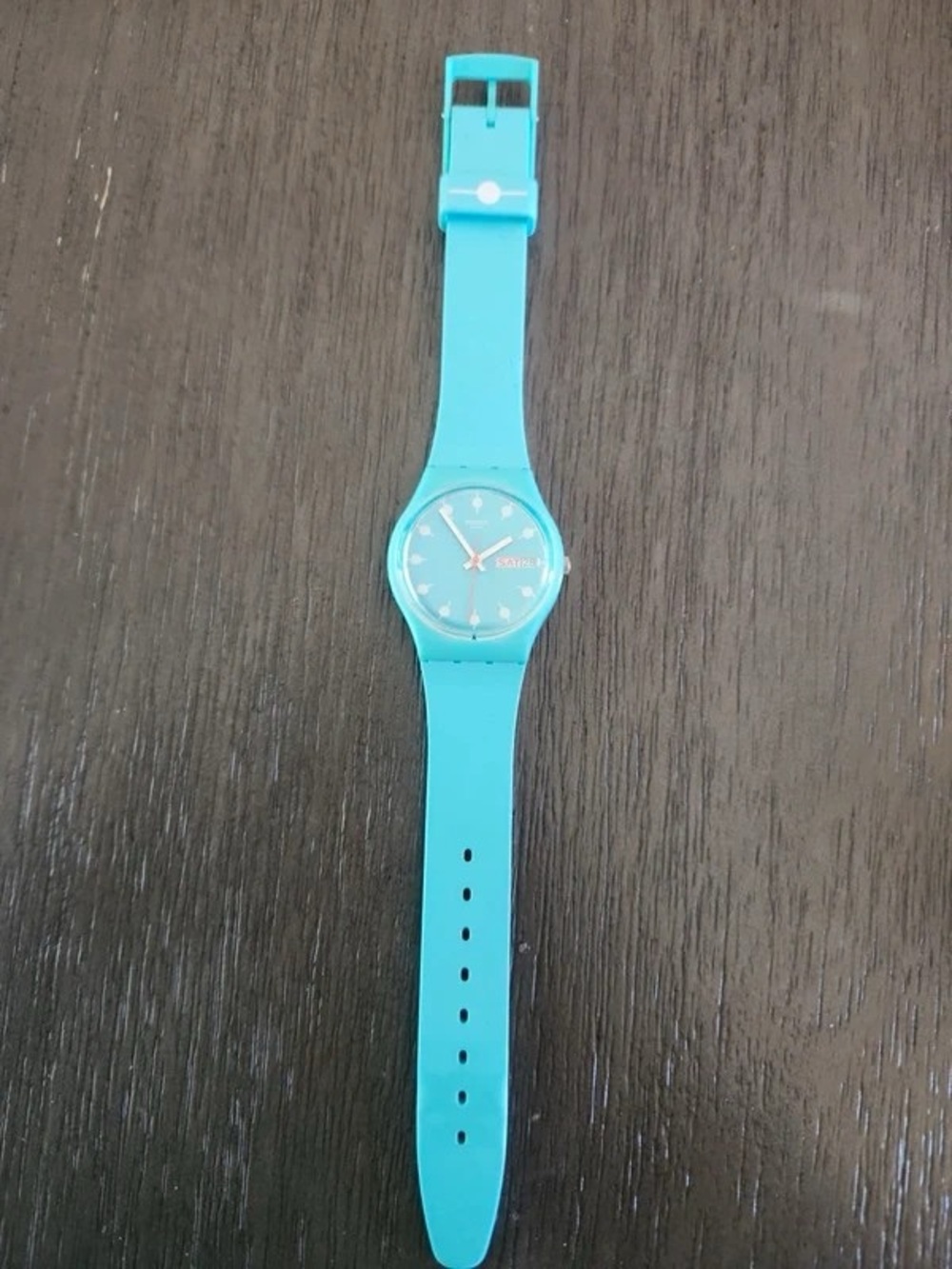 Unbranded Turquoise Silicone Smartwatch-Style Watch
